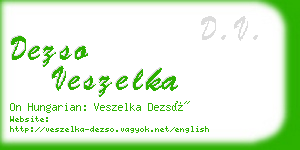 dezso veszelka business card